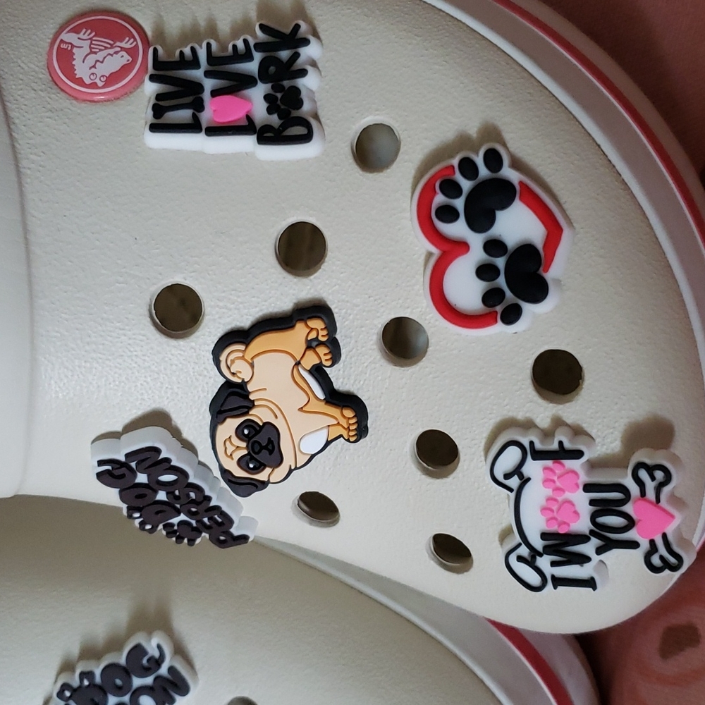 (B) Dog Charms for Croc Shoes Bulldog Charm Pug Charm - Picture 1 of 13